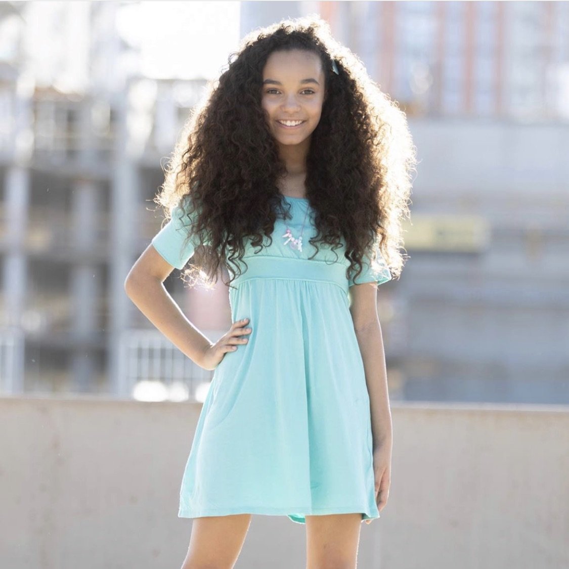 Gigi Midi Dress in Aqua
