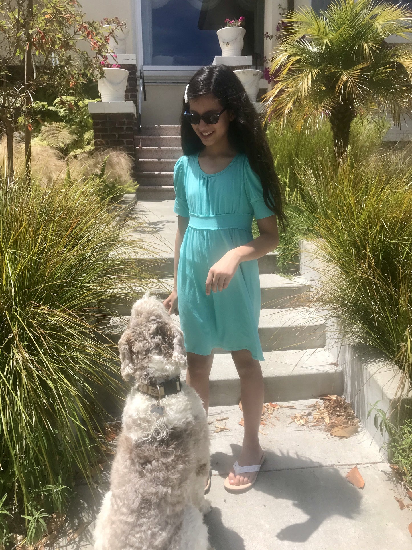 Gigi Midi Dress in Aqua