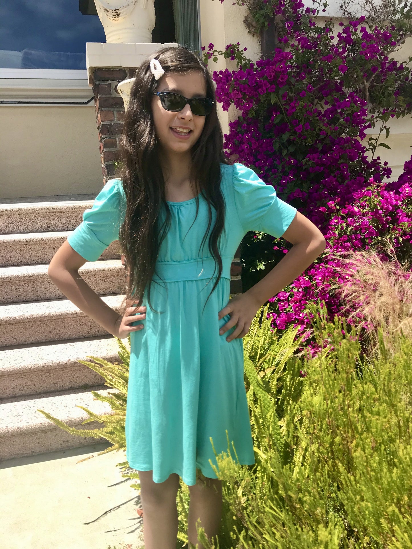 Gigi Midi Dress in Aqua