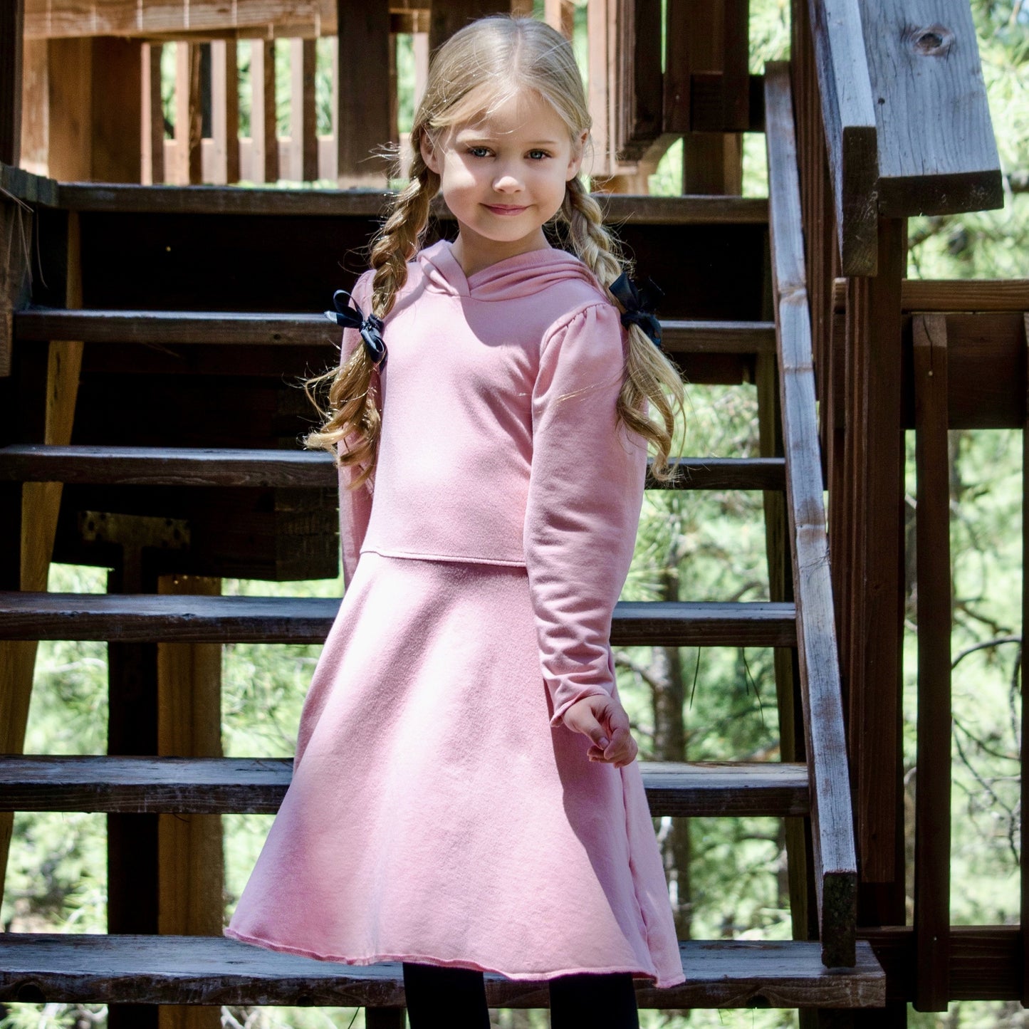 Piper Hoodie Dress in Grey