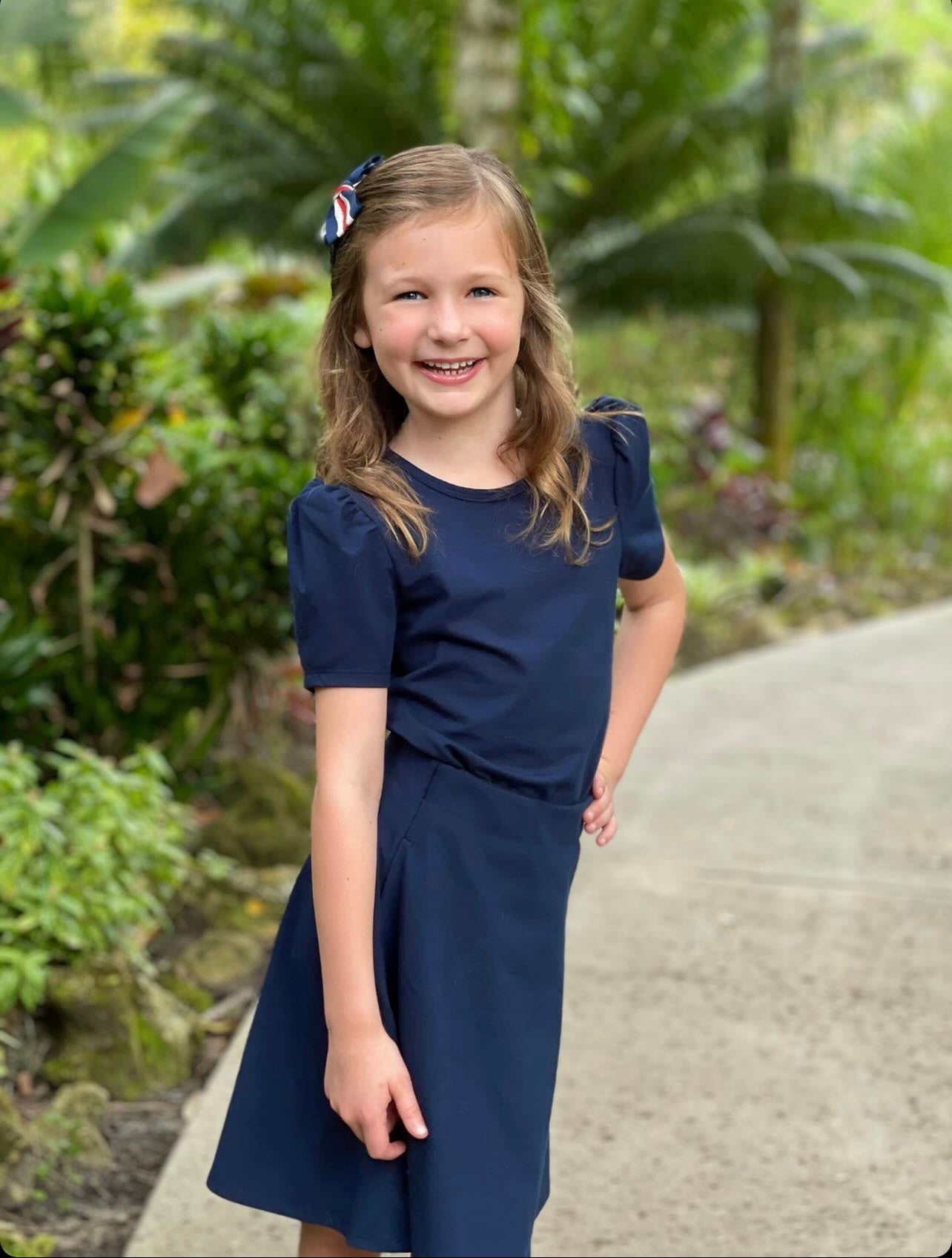 Charlotte Girl's Skirt in Blue