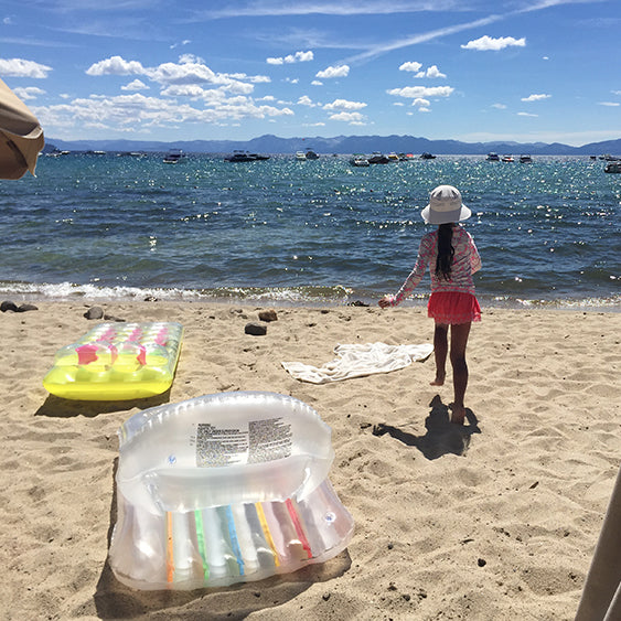 Classic Girl on the beach in the summer