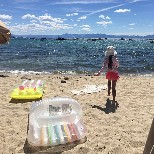 Classic Girl on the beach in the summer