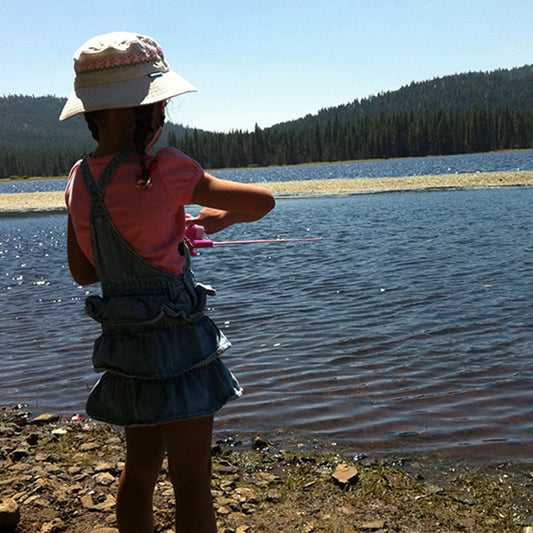 Showing girl fishing for Simplicity Parenting 