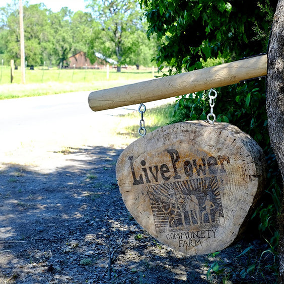 Sign of Live Power community farm