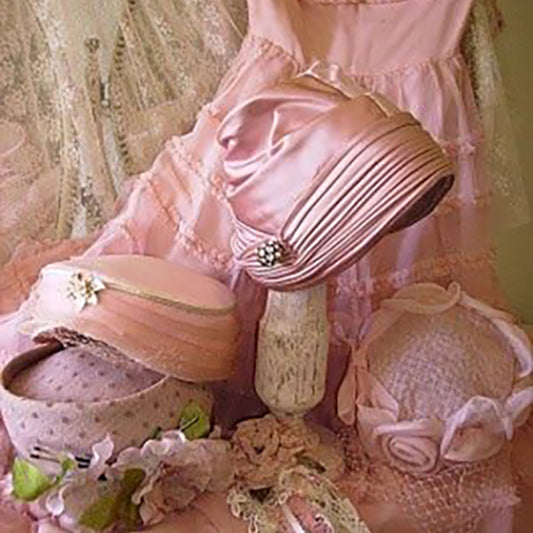 Vintage pink hats