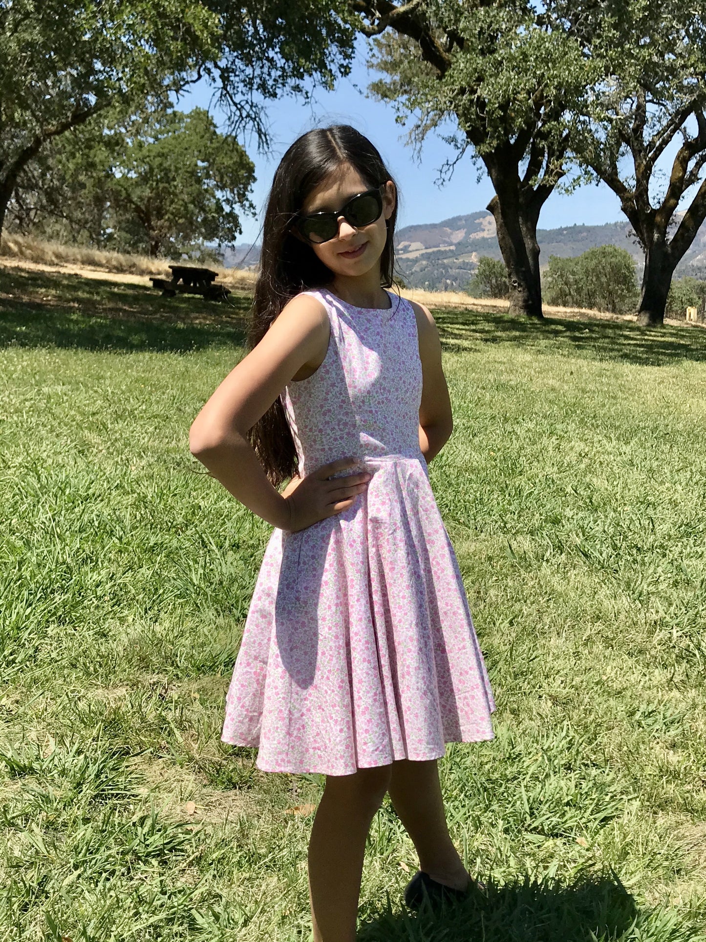 Jackie Dress in Pink Flowers