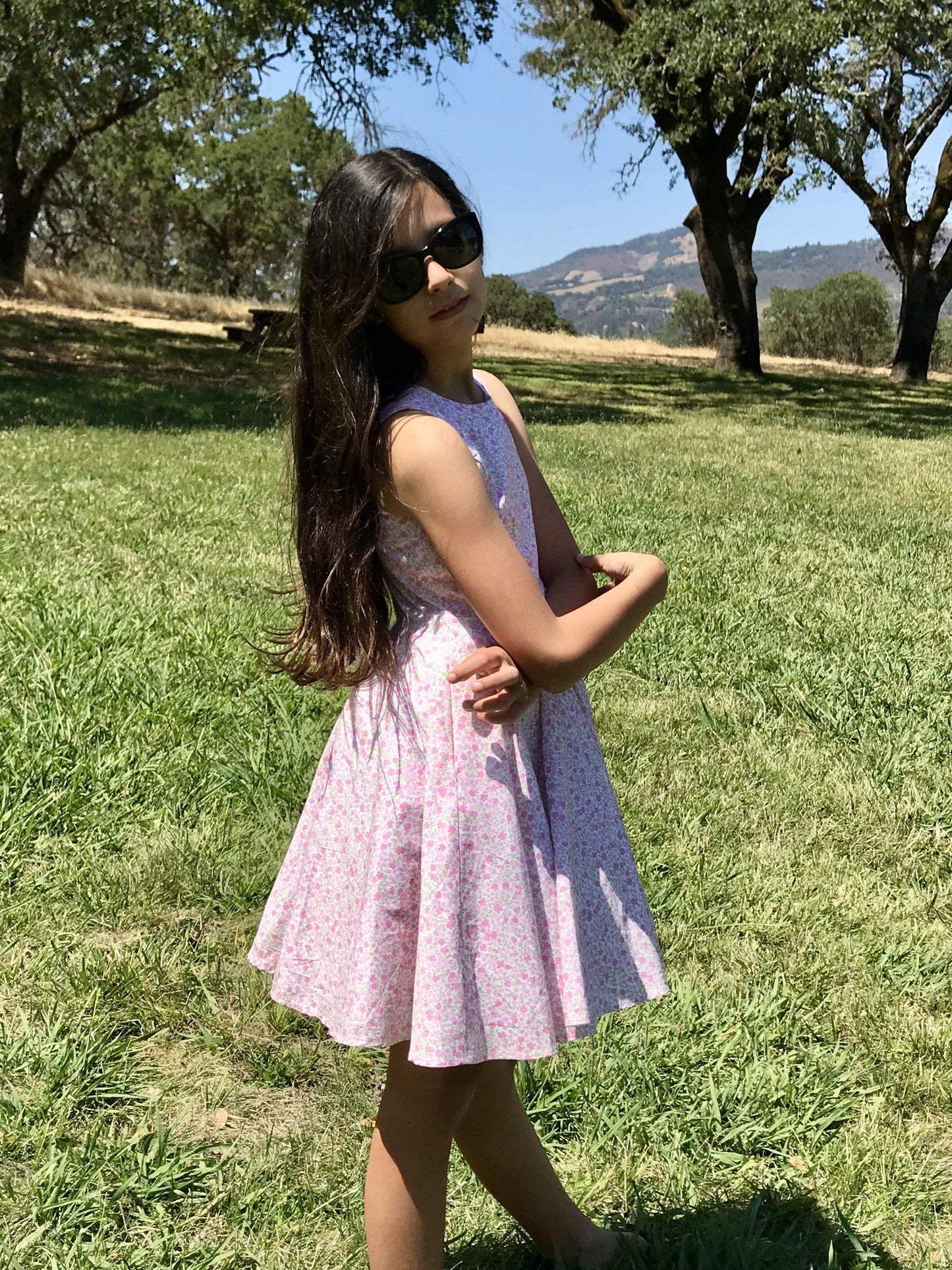 Jackie Dress in Pink Flowers