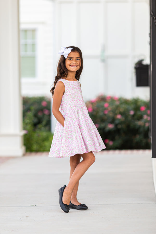 Jackie Dress in Pink Flowers