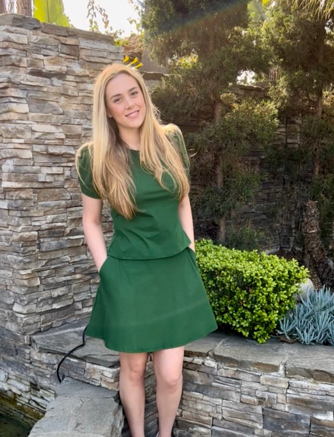 Charlotte Girl's Skirt in Green
