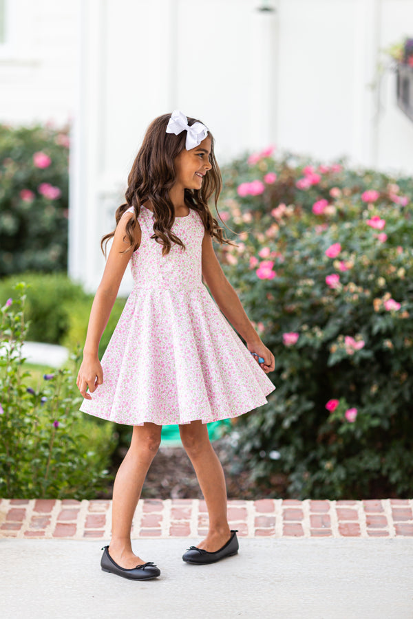 Jackie Dress in Pink Flowers