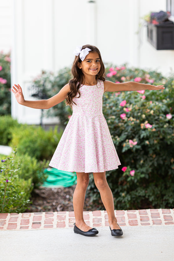 Jackie Dress in Pink Flowers